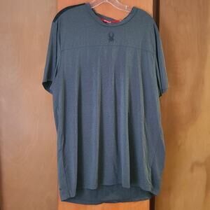 Mens Spyder Active T-Shirt XL Gray And Black Sportswear
